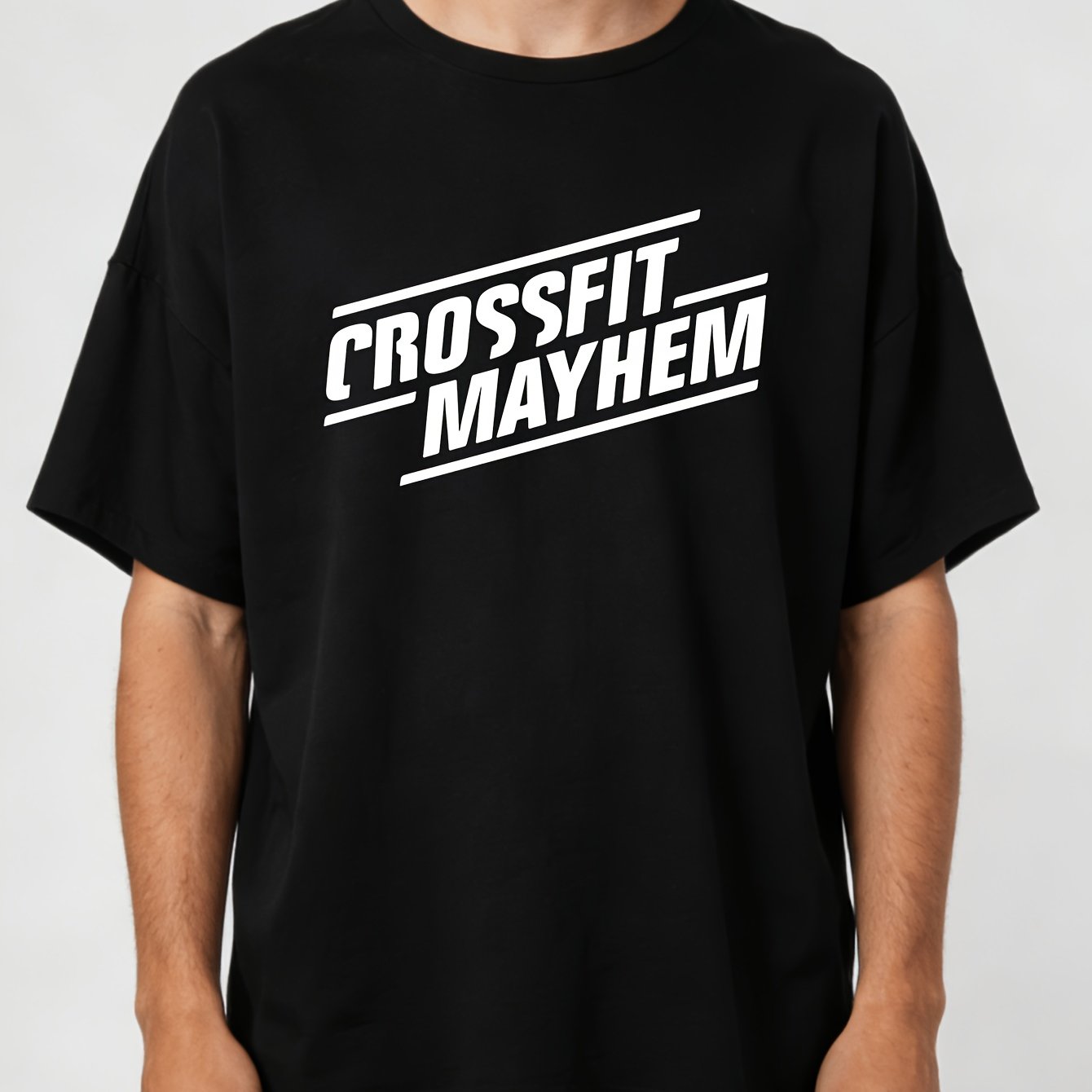 Crossfit Mayhem - Herenshirt met Crossfit Mayhem-patroon - Vol