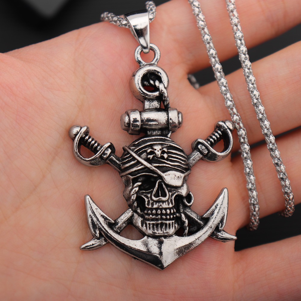 Battle Rope Anchor - Vintage Dubbele Zwaard Piraat Titanium Staal