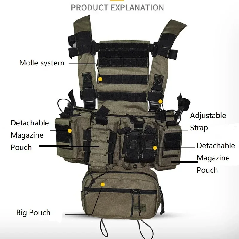 Crossfit Gear For Men - D3CR Borst Rig Vest Multicam Zwart