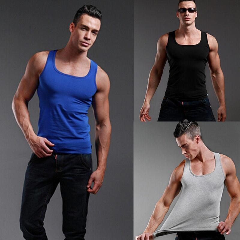 Crossfit Vest - Heren sportvest mouwloos vierkante hals bodybuilding