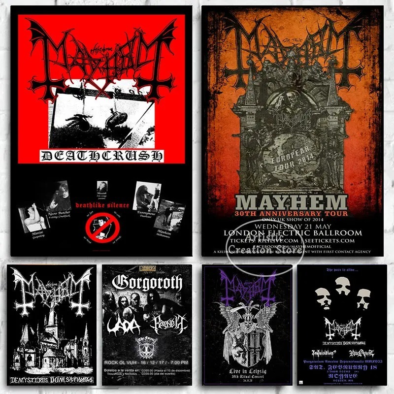 Crossfit Mayhem - Mayhem Posters Scandinavische Metal Music Band