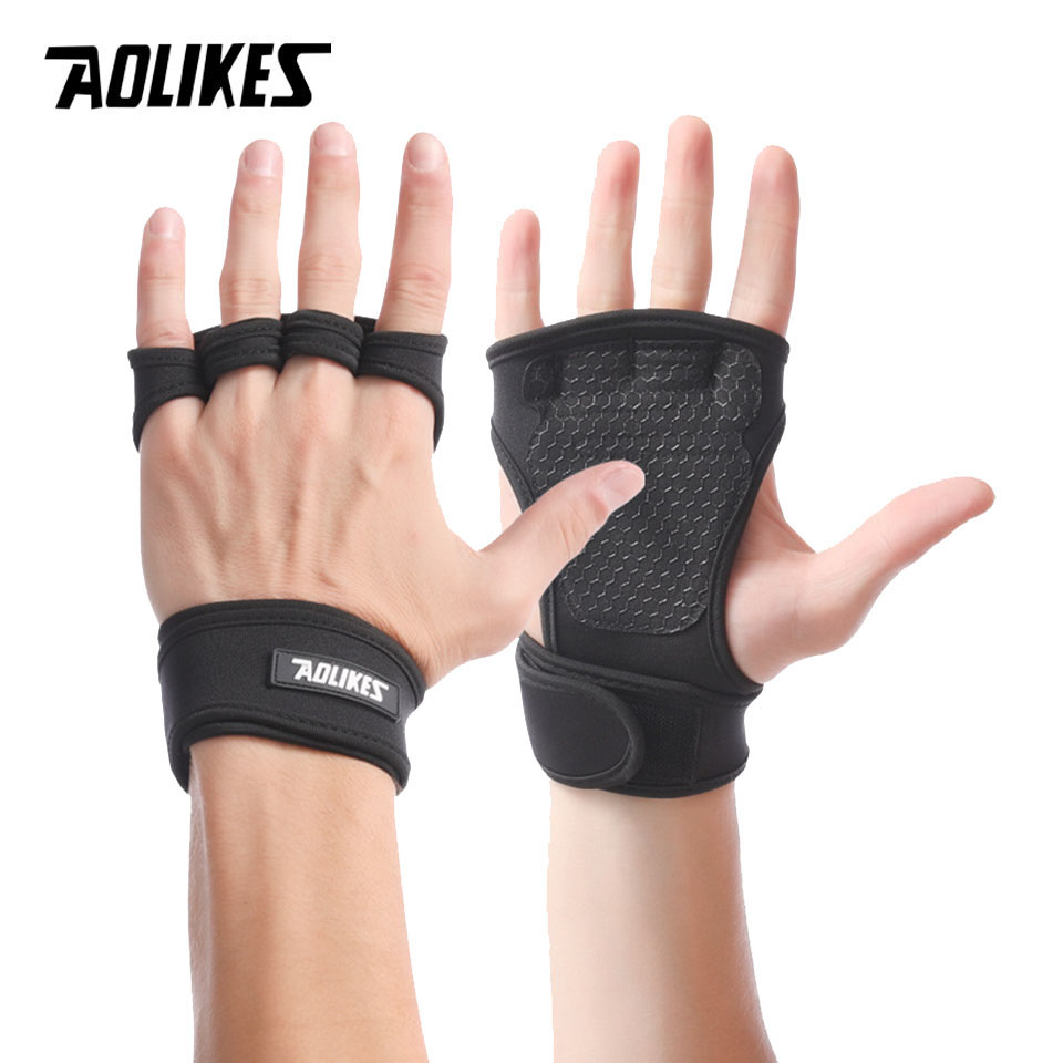 Crossfit Workout Gear - AOLIKES Gewichthefhandschoenen Training Gym Grips Fitnesshandschoen