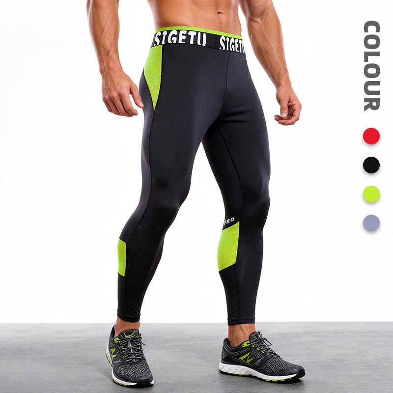Crossfit Runners - Professionele nylon-spandex compressiebroek voor marathonlopers, heren