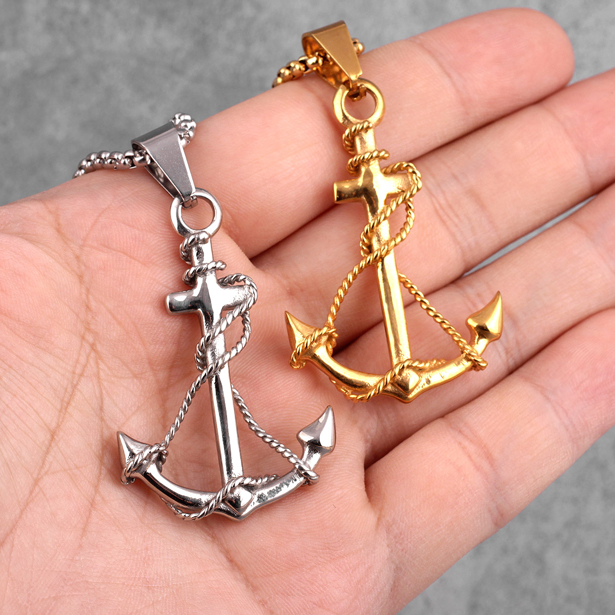 Goud Zilver Kleur Anker Mannen - Battle Rope Anchor recensie en prijs
