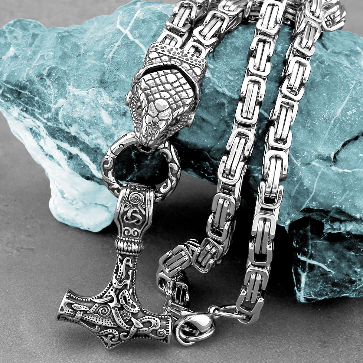 Nordic Odin Snake Head Ketting - Battle Rope Anchor recensie en prijs